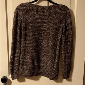 Boat neck brown sparkly sweater
